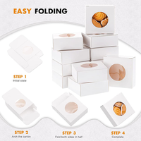 Boîte d'emballage personnalisée pour fenêtre, écologique, robuste, personnalisable, en forme de petit avion, portable, en papier kraft et carton blanc