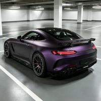 Film de changement de couleur mat violet nuit, film vinyle satiné en PET pour la rénovation extérieure régulière des voitures