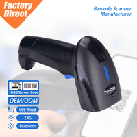 Venta Directa de Fábrica, Lector de Códigos de Barras 2D Inalámbrico BT, 20 Horas de Duración, Sensor Automático, Escáner de Códigos QR Portátil