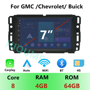 7 ''android12 xe đa phương tiện <span class=keywords><strong>Video</strong></span> Player đài phát thanh GPS navigation Carplay tự động cho GMC Chevrolet Buick enclave Yukon Acadia Equinox - Product Image 6