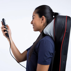 FISIO Massage <b>Cushion</b> Black Kneading Infrared Neck <b>Back</b> Waist Relief With Remote Control - Product Image 2
