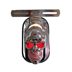 Pour Harley Davidson Road King Classic Cruisers Choppers 12V LED moto Motorrad crâne feu arrière couvre feux de signalisation - Product Image 1