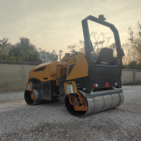 Compacteur routier Caterpillar d'occasion à double tambour vibrant de haute qualité, compacteur lourd pour projets