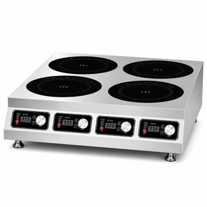 Commercial 4 Burner Tabletop Induction Cooker 14KW Stainless Steel Electric Stove Professional Kitchen Range for Restaurant - Product Image 1