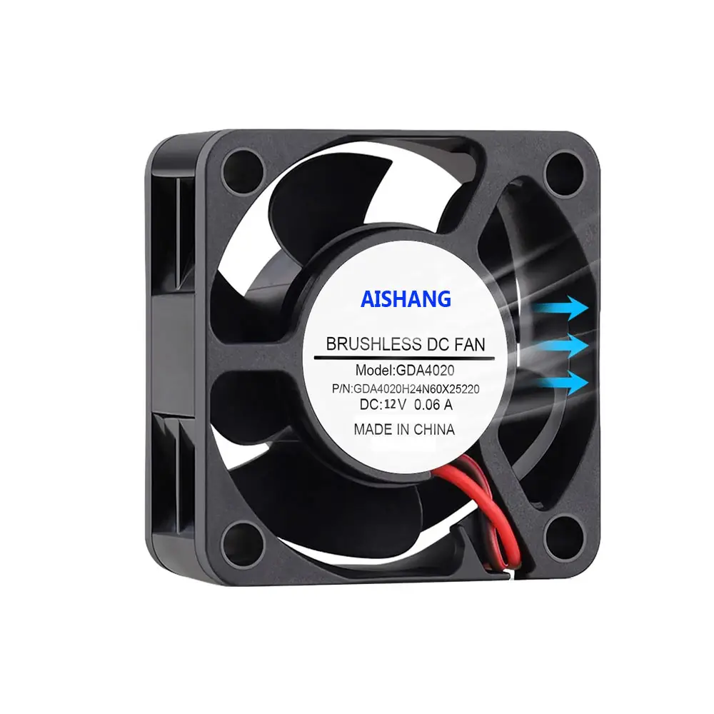 AISHANGAxial akış fanlar havalandırma kapalı alan Blower için taşınabilir Blower egzoz fanı 4020 Dc soğutma 12V Fan