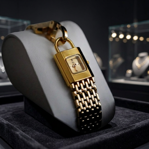 Montre analogique carrée de style moyen pour femme, design unique de la couronne, boîtier en alliage de zinc, bracelet en acier inoxydable, verre Hardlex, mouvement à quartz - Product Image 3