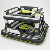 Canapé Gonflable Multi-personnes en Gros, Île Flottante Double Plateforme pour Piscine, Lac, Plage, Complexe Hôtelier, Loisirs en Plein Air