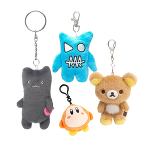 Wholesale Plush Keychains Toys Cartoon Cute Animal Kawaii Plushie Animal Stuffed Animal Toys Bag Charms Plush Keychain