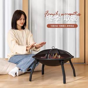 Grande table de barbecue au charbon de bois avec foyer 55x55x28cm, portable, pliable, résistante à la chaleur, pour intérieur et extérieur, pour le thé, la cuisson et la rôtisserie - Product Image 3