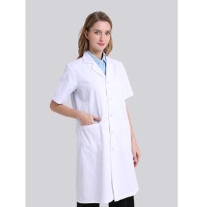 Curto mangas laboratório casaco uniforme feminino enfermeira & masculino enfermeira branca médicos uniformes - Product Image 5