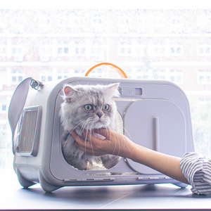 Portatile in plastica per gatti grande capacità di spazio capsula gabbia con chiusura a bottone zaino per piccoli animali domestici e cani <span class=keywords><strong>Pet</strong></span> trasportini - Product Image 5
