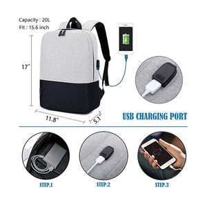 Mochila Personalizada para Negocios, Mochila para Portátil, Mochila de Viaje con Logotipo Personalizado, Mochila Impermeable con Carga USB para Hombre - Product Image 6