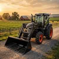 Nouveau tracteur agricole de luxe 4x4 à haute puissance (120 CV, 150 CV) avec cabine, boîte de vitesses automatique et pompe hydraulique, idéal pour les petites exploitations.