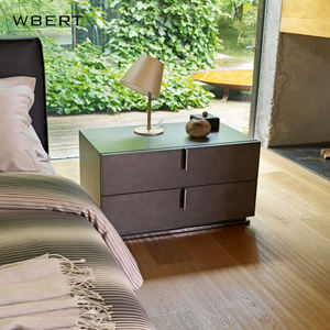 WBERT Armoire de chevet italienne minimaliste en bois massif Design simple et moderne pour chambre à coucher appartement ou hôtel - Product Image 6
