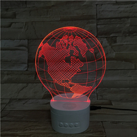 Lampe haut-parleur bluetooth sans fil personnalisée cadeau de Noël base de veilleuse LED 3D pour enfants