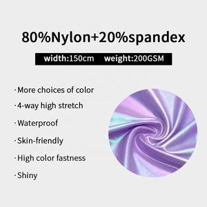 Nuovi Arrivi Tessuto Elastico Olografico Iridescente in Nylon Spandex Elasticizzato 4 Vie per Bikini, Reggiseni, Costumi da Bagno e Abbigliamento da Danza - Product Image 3