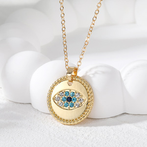 Collana con Ciondolo Occhio Turco Portafortuna Fatto a Mano, Ultima Moda, per Uomo e Donna, Gioielli all'Ingrosso - Product Image 5