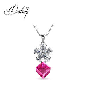 Daisini alta calidad <span class=keywords><strong>plata</strong></span>/latón moda último adornado con cristales <span class=keywords><strong>Swarovski</strong></span> COLLAR COLGANTE para <span class=keywords><strong>mujer</strong></span> - Product Image 1