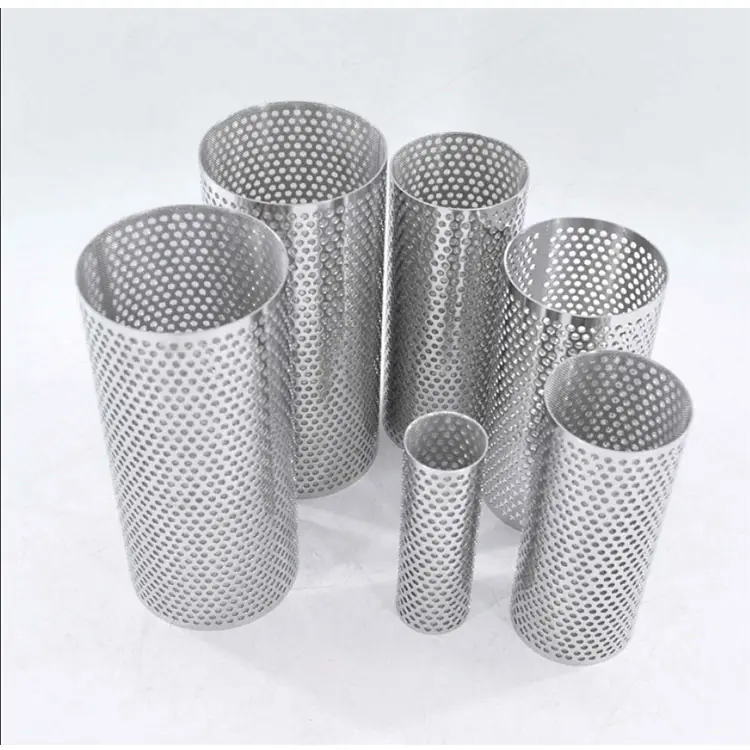 304 316 Stainless Steel Wire Mesh Metallic Filters Cylinder Perforated Filter Tube