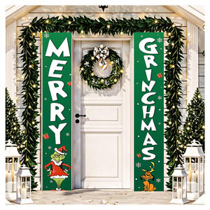 Kerstversiering Buiten Tuin Veranda Bord Set Opknoping Vrolijk Kerstfeest Huis Indoor 180*30Cm Deur Banner Couplet - Product Image 1