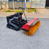 Balayeuse à neige motorisée à brosse rotative pour le déneigement des routes municipales