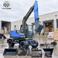 Mini-excavatrice certifiée CE, système hydraulique FULCORE à détection de charge, utilisation polyvalente pour la construction