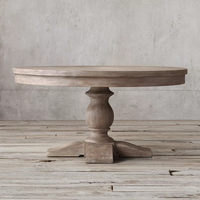 Table à manger en chêne massif de style américain, vintage, six places, pour petits appartements familiaux, meubles d'entrée sur mesure, salle à manger d'hôtel