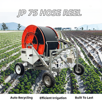 Système d'irrigation automatique JP 75 à haute efficacité avec enrouleur de tuyau en plastique motorisé, surveillance à distance et canon d'arrosage à recyclage automatique