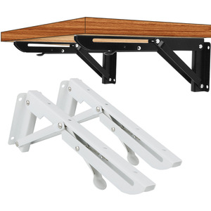 Foldable Wall Mounted Storage Shelf Rectangle Ironwork Painting Adjustable <b>Bracket</b> For Neatening On Walls Behind Doors - Product Image 2