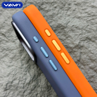 Coque de téléphone en silicone liquide de haute qualité VAWI S113 pour iPhone 15 16 17 18 Pro Max, antichoc, tendance, magnétique, Capa De Celular