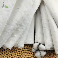 Lot de tissus brodés blancs 100 % coton bio tissé pour vêtements et accessoires de mariage pour filles