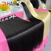 Extensions de Cheveux Humains Vierges Brésiliens Remy 100% Naturels Non Traités, Lisses Comme des Baguettes, Double Trame, Sans Nœuds, pour Dropshipping