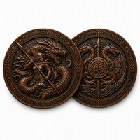 Moneda Conmemorativa Personalizada 3D de Zeus, Dios Griego, en Bronce Antiguo, con Relieve Alto, Moneda de Desafío de Leyendas Míticas para Colección y Regalo