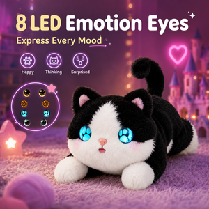 Juguetes de peluche con IA recargables que ahorran energía, con ojos emocionales LED, compatibles con ChatGPT, 60 idiomas, regalo de cumpleaños para bebés. - Product Image 4