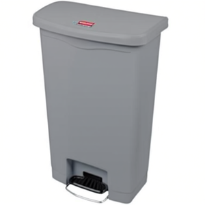 Cestino per Rifiuti a Pedale 50 L Grigio con Apertura Frontale - Product Image 2