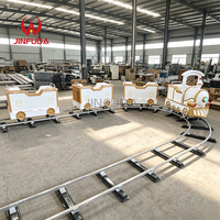 JINFUDA Train électrique orbital de haute qualité en FRP pour enfants, pour parc d'attractions