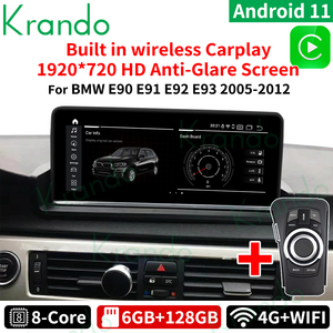 Krando Android 11,0 6G 128G 10,25 ''reproductor de Radio para coche para <span class=keywords><strong>BMW</strong></span> Serie <span class=keywords><strong>3</strong></span> E90 E91 E92 E93 2005-2012 Audio <span class=keywords><strong>i</strong></span>-drive LHD Carplay - Product Image 2