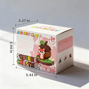 Kit de pâte à modeler douce auto-durcissante 12 couleurs avec outils de sculpture et tutoriels – Créations DIY artistiques et artisanales pour enfants (motif écureuil/châtaigne) - Product Image 6