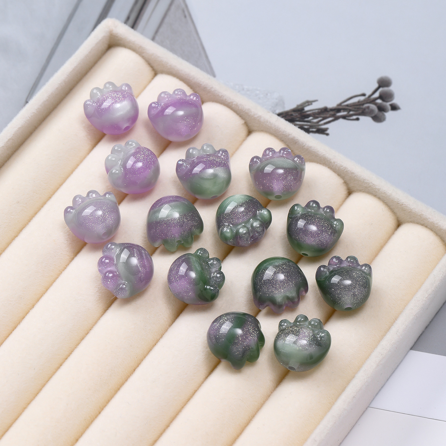 Le violet devient vert