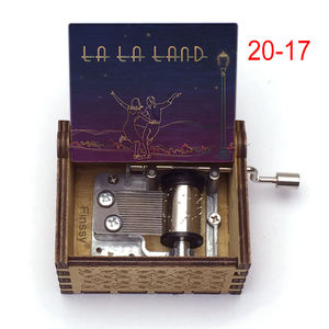 Caja de música de madera <span class=keywords><strong>La</strong></span> <span class=keywords><strong>Land</strong></span> Hand Crank 18 Note Movie Musical Theme admite personalización regalo de cumpleaños - Product Image 3