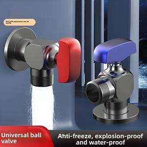 Robinet à bille épaissi au design moderne et épuré pour chauffe-eau domestique, avec noyau de 4 pouces, grand débit, pour eau froide et chaude - Product Image 5