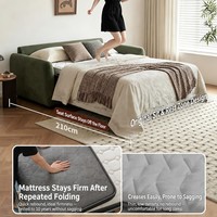 Canapé-lit convertible multifonctionnel pour petit appartement, gain de place, avec matelas souple, pour usage quotidien, mobilier de maison