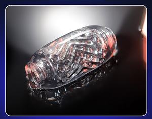 Masajeador Personal Masculino Transparente Reutilizable Funda Estimuladora de TPE Textura Realista Juguete Sexual para Cuidado Íntimo y Relajación Muscular - Product Image 4