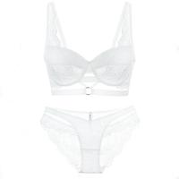 Ensemble soutien-gorge et culotte ultra-fin sans bretelles, anti-affaissement, pour poitrines généreuses et petites, avec dentelle, style européen et américain