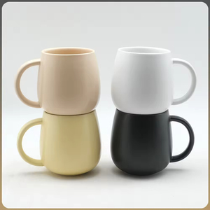 Wholesale <b>Large</b> Capacity Ceramic Mug Office Minimalist Style Milk Coffee Chubby <b>Cup</b> Party Customized Color Microwave Safe - Product Image 2