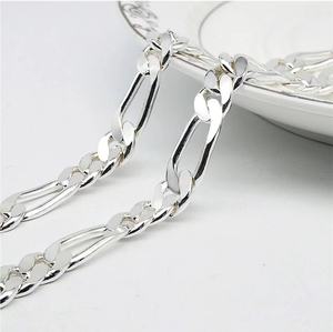 Cadena Italiana de Plata de Ley 925 con Corte de Diamante de 4 mm, Collar de Joyería para Hombre y Mujer, Venta al por Mayor - Product Image 5