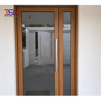 Portes commerciales double battant en aluminium-plastique, résistantes aux chocs, à double vitrage isolant, pour villas, résidences et appartements