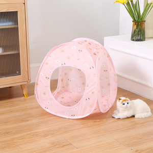 Tente pliable pour animaux de compagnie à 3 trous, tunnel sûr et solide pour chats, pliable, facile à transporter, <span class=keywords><strong>maison</strong></span> pour chats d'intérieur, chatons en train de jouer - Product Image 1