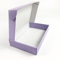 Boîtes d'expédition à Logo personnalisé, grand courrier imprimé, emballage ondulé de luxe, boîte d'expédition violette robuste pour vêtements