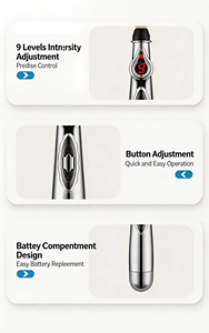Masajeador Corporal Inteligente de 9 Niveles con Microcorriente y 3 Cabezales, Pluma de Acupuntura sin Aceite - Product Image 4